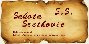 Šakota Sretković vizit kartica